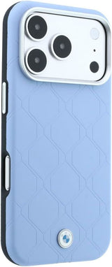 BMW Sign Deboss Quilted Metal Logo Case with MagSafe for iPhone 17/18 Pro 6.3" Blue - BMHMP18L26SWOSPB
