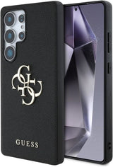 Guess Grained Big 4G Logo Small Classic Logo Case for Samsung Galaxy S25 Ultra 6.9" Black - GUHCS25LPGT4MBK