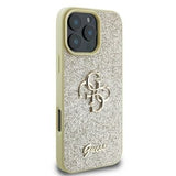 Guess Fixed Glitter Big 4G Logo Case for iPhone 16 Pro 6.3" Gold - GUHCP16LHG4SGD
