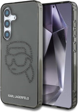 Karl Lagerfeld Rhinestones Karl Head Logo Case for Samsung Galaxy S25 6.2" Black - KLHCS25SHKHDCELK
