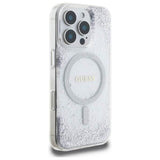 Guess Resin Gradient Glitter Hardcase with MagSafe for iPhone 16 Pro 6.3" Silver - GUHMP16LRGRGES
