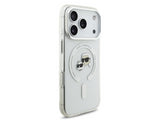 Karl Lagerfeld IML Karl & Choupette Head Metal Frame Case with MagSafe for iPhone 17 Pro 6.3" Clear - KLHMP17LHLSKCH
