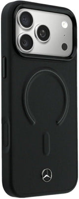 Mercedes Leather 3D MagSafe Case for iPhone 17/18 Pro 6.3" Black - MEHMP18L25PEMMOK