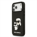 Karl Lagerfeld 3D Rubber Karl and Choupette Case for iPhone 17 Pro Max 6.9" Black - KLHCP17X3DRKCNK