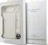 Guess IML Flowers Allover Strap Case with MagSafe for iPhone 17 Air 6.5" White - GUHMP17MHCPOFPH