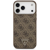 Guess 4G Triangle Logo Case with MagSafe for iPhone 17 Pro Max 6.9" Brown - GUHMP17XP4TSRCMW