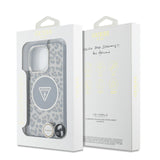 Guess HC IML Leopard Triangle Cord Strap with MagSafe for iPhone 16 Pro Max 6.9" Brown - GUHMP16XHLORSSW