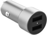 Mophie 24W 2.4 Amp Dual USB A Car Charger Aluminium Silver - 409903476