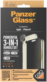 Panzer Glass Privacy Powerful 3 in 1 Bundle Pack for iPhone 15 6.1" - B1172+P2809