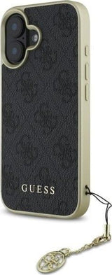 Guess 4G Charms Collection Case for iPhone 16 6.1" Black - GUHCP16SGF4GGR