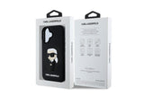 Karl Lagerfeld 3D Rubber Ikonik Case for iPhone 16 6.1" Black - KLHCP16S3DRKINK