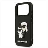 Karl Lagerfeld 3D Rubber Karl and Choupette Case for iPhone 17 Pro 6.3" Black - KLHCP17L3DRKCNK