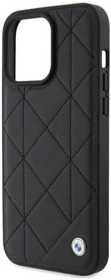 BMW Leather Quilted Case for iphone 15 Pro 6.1" Black - BMHCP15L22RQDK