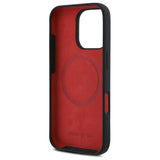 Mercedes Benz AMG Checkered Flag Pattern Case with MagSafe for iPhone 16 Pro 6.3" Black & Red - AMHMP16L2SCFR