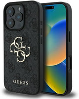 Guess 4G Big Logo Case for iPhone 16 Pro 6.3" Black - GUHCP16L4GMGGR