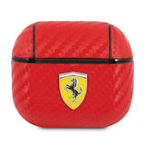 Ferrari PU Carbon On Track Case for Airpods 3 Red - FESA3CARE
