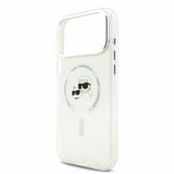 Karl Lagerfeld IML Karl & Choupette Head Metal Frame Case with MagSafe for iPhone 17 Pro Max 6.9" Clear - KLHMP17XHLSKCH