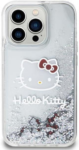 Hello Kitty Liquid Glitter Charms Kitty Head Case for iphone 15 Pro 6.1" Clear - HKHCP15LLIKHET