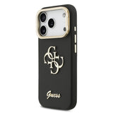 Guess PU Grained 4G Logo Stand Camera Frame Case for iPhone 17 Pro 6.3" Black - GUHCP17LPCS4GSK