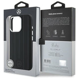 Mercedes Benz Silicone Vertical Tonal Stripes Case with MagSafe for iPhone 16 Pro Max 6.9" Black - MEHMP16X23SUVSK