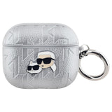 Karl Lagerfeld PU Embossed Karl and Choupette Head Case for AirPods 3 - KLA3PGKCPS