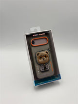 Nimmy Cool & Cute 2.0 Bear Case with MagSafe Stand for iPhone 17 Air 6.5" Grey Orange - N-YJKM-CXZJZH-IP17-AIR-011-A