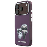 Karl Lagerfeld IML Karl & Choupette Bodies Sketch Print Case with MagSafe for iPhone 17/18 Pro Max 6.9" Burgundy - KLHMP18X6HKCIDR