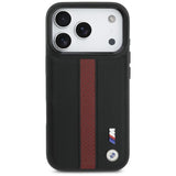 BMW M Perforated Stripe Logo Case with MagSafe for iPhone 17 Pro 6.3" Red - BMHMP17L25PCPSKR