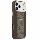 Guess 4G Stripe Case with MagSafe for iPhone 17 Pro Max 6.9" Brown - GUHMP17XPG4SEMCW