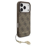 Guess 4G Charms Case for iPhone 17 Pro 6.3" Tone on Tone Brown - GUHMP17LGF4GCW