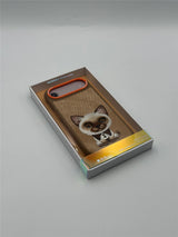 Nimmy Big Eye Cute Pet Siamese Cat Case with MagSafe for iPhone 17 Air 6.5" Brown Orange - N-XDY-IP17-AIR-026