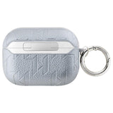 Karl Lagerfeld PU Embossed Karl and Choupette Head Case for AirPods Pro 2 Silver - KLAP2PGKCPS