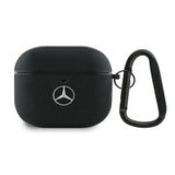 Mercedes Benz Metal Logo Leather Case for Airpods Pro 2 Black - MEAP2NCSLBK