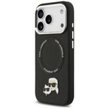 Karl Lagerfeld Karl & Choupette Metal Pin Hard Case with MagSafe for iPhone 17 Pro Max 6.9" Black - KLHMP17XPSMLRKCK