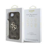 Guess PU 4G Metal Big Logo Case for iPhone 16e 6.1" Brown - GUHCPSE44GMGBR