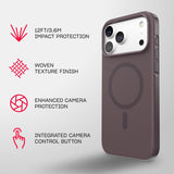 Tech21 Evo Pulse Fauxven Case with MagSafe for iPhone 17/18 Pro Max 6.9" Cherry - T21-11679