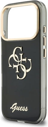 Guess IML 4G Script Metal Logo Case for iPhone 17/18 Pro 6.3" Black - GUHCP18L5HC4MLSK