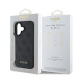 Guess 4G Charms Collection Hybrid Case for iPhone 16 6.1" Black - GUHCP16SGF4GCK