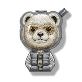 Nimmy Cool & Cute 2.0 Grey Bear Embroidery Magnetic Stand with MagSafe Grey - N-KM-BSZJ-11-A