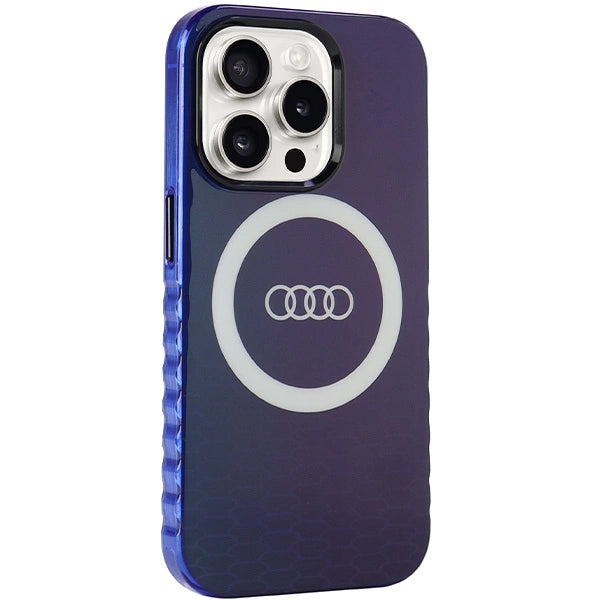 Audi IML Big Logo Hard Case with MagSafe for iPhone 15 Pro 6.1" Blue - AU-IMLMIP15P-Q5/D2-BE