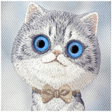 Nimmy Big Eye Cute Pet Silver Shaded Cat Case with MagSafe for iPhone 17 6.3" Grey Blue - N-XDY-IP17-023