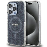 Guess IML GCube with MagSafe Hard Case for iphone 15 Pro Max 6.7" Black - GUHMP15XHGCUSTGK