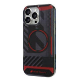 Audi IML Sport Hardcase with MagSafe for iPhone 16 Pro Max 6.9" Black/Red - AUS-IMLMIP16PM-RSQ/D2-BK