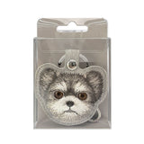 Nimmy Big Eye Cute Pet Yorkie Dog Face Airtag Keychain Grey - N-XDY-YSK-027