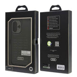Audi Synthetic Leather Hardcase with MagSafe for iPhone 16 6.1" Black - AU-TPUPCMIP16-GT/D3-BK