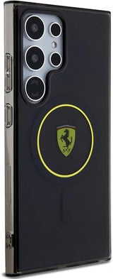 Ferrari IML Smoked Inner Circle Line Hard Case with MagSafe for Samsung Galaxy S24 Ultra 6.8" Black - FEHMS24LU3SMY