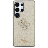 Guess Fixed Glitter Big 4G Metal Logo Case for Samsung Galaxy S25 Ultra 6.9" Gold - GUHCS25LHG4SGD
