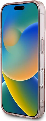 Karl Lagerfeld IML Rhinestones Karl Head Case for iPhone 16 6.1" Pink- KLHCP16SHKHDCELP