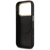 Guess Peony Hot Stamp Case with MagSafe for iPhone 17 Pro 6.3" Black - GUHMP17LPSAMSECK