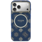 Guess IML Peony Dot Case with MagSafe for iPhone 17 Pro Max 6.9" Blue - GUHMP17X5HPOEDB